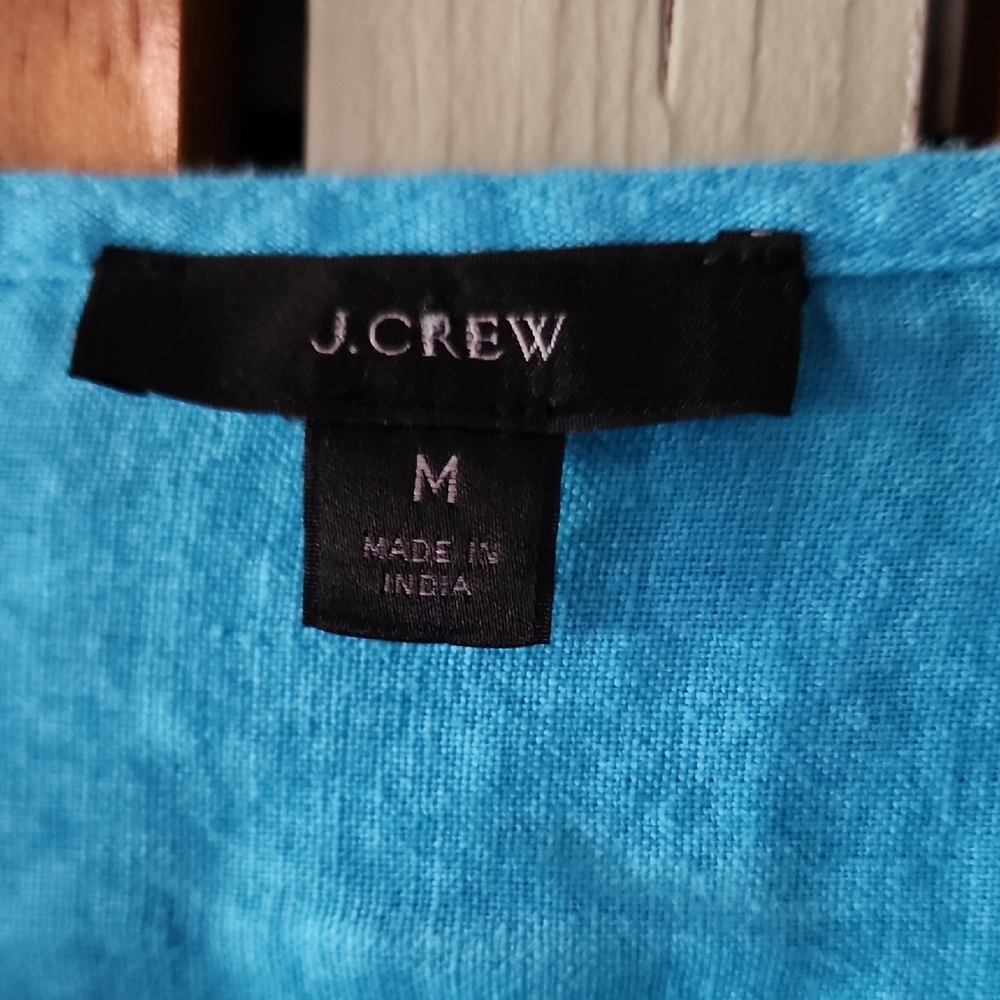 J Crew Embroidered Blue Women's Top - Picture 2 of 7
